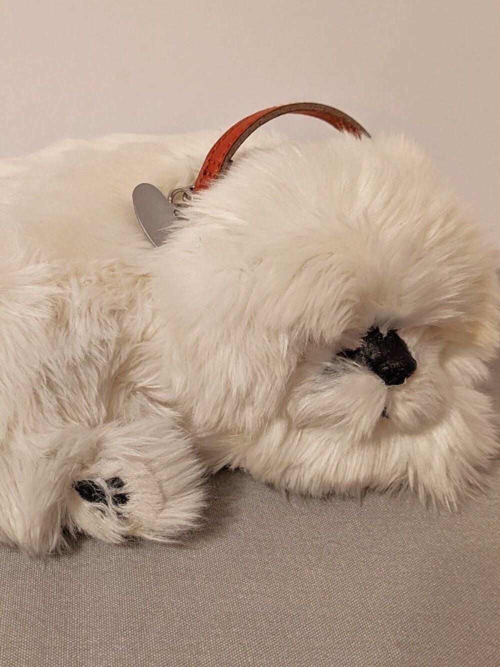 Perfect Petzzz White Maltese Dog Realistic Sleeping Breathing Dementia Pet WORKS